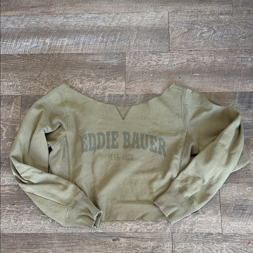 Eddie Bauer Khaki Green Pullover